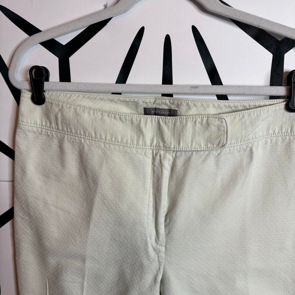 Ann-Taylor Women's Cream and Green Trousers